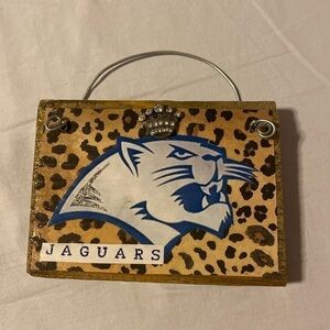 Flower Mound High School Jaguars Wooden Small Sign Decor NWOT